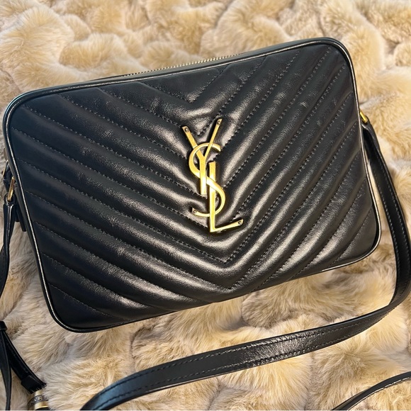 Saint Laurent Lou Medium Camera Monogram YSL Calf Crossbody Bag - Picture 14 of 16